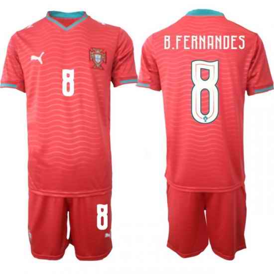 Portugal 2026 FIFA World Cup Soccer Jersey Red #8 B.FERNANDES